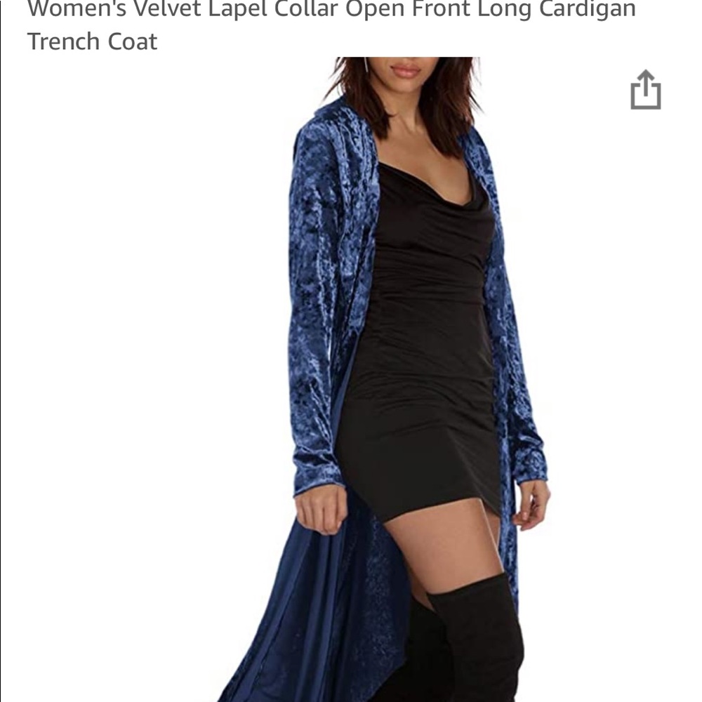 women’s velvet lapel collar open